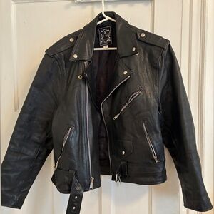 Vintage Leather Moto Jacket